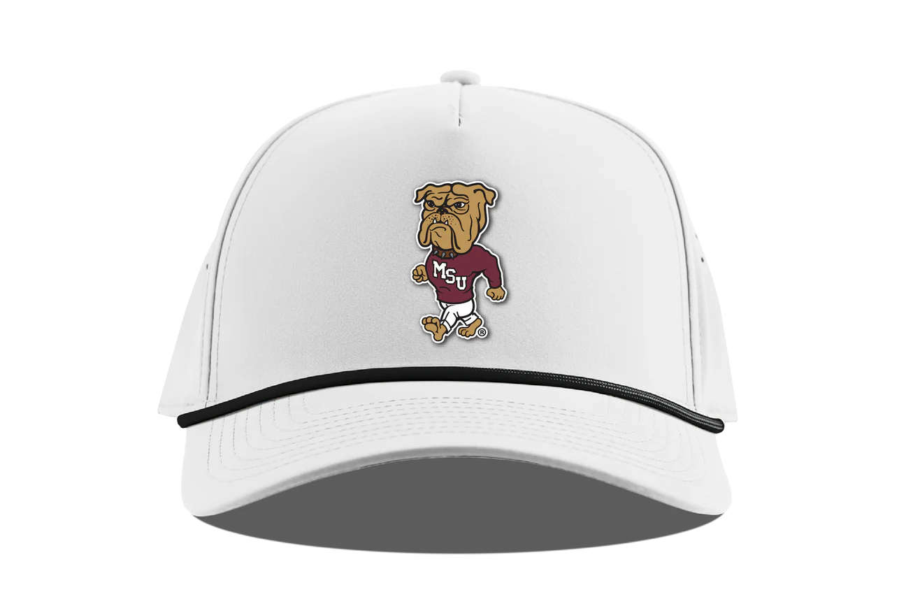 Branded Bills White Mississippi State Rope Hat with Walking Bully