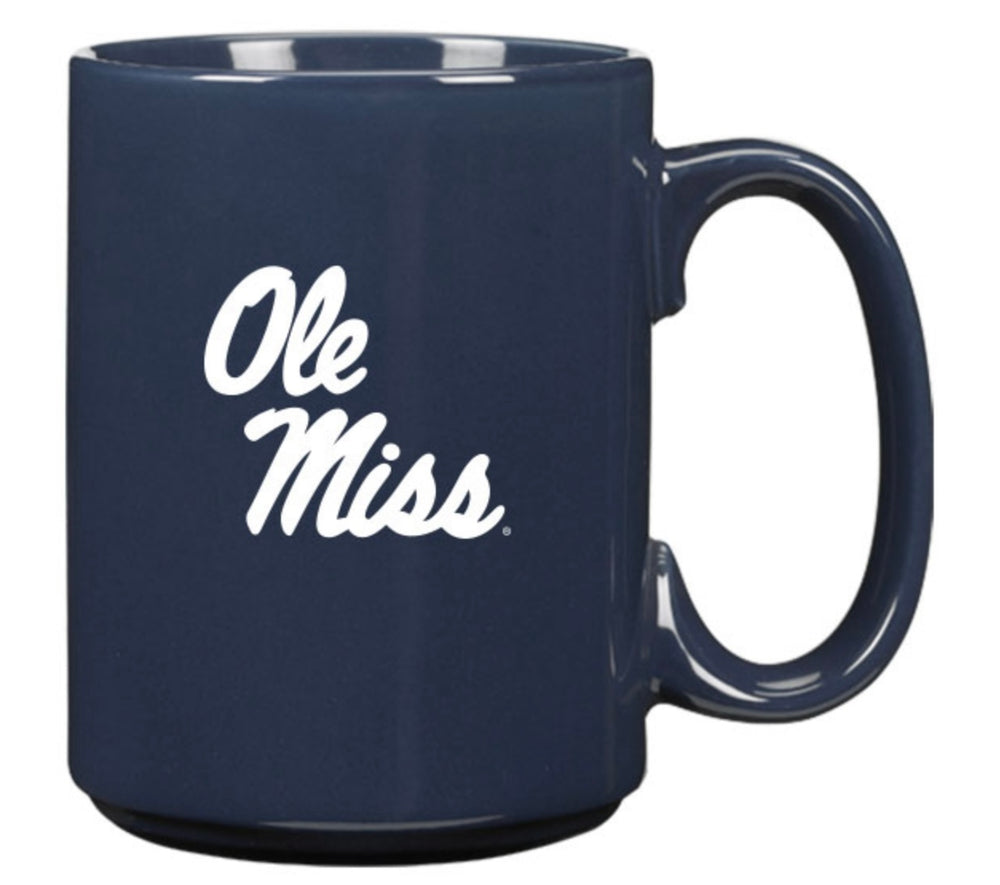 Ole Miss Navy Ceramic Mug - 15 oz