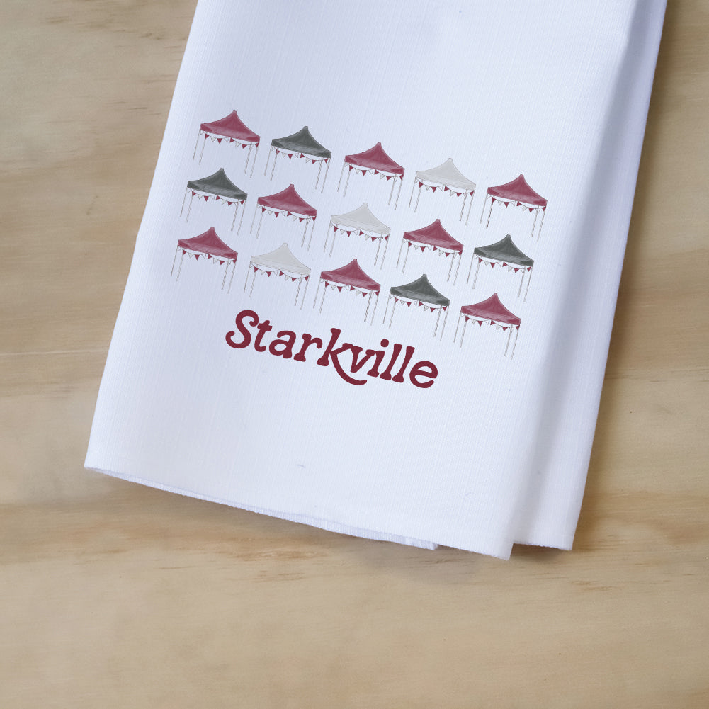 Little Birdie Mississippi State Tailgate Tents Tea Towel
