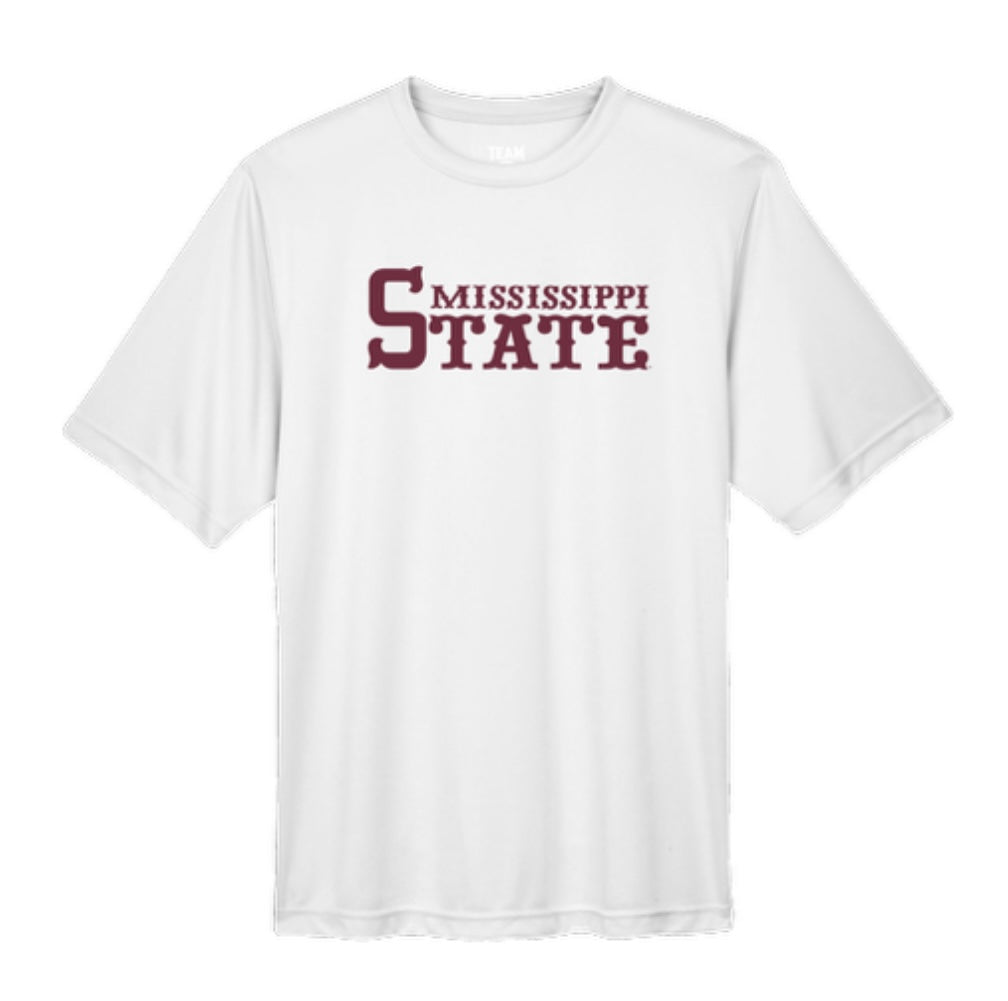 Mississippi State Youth Dri-Fit Tee - White with 1985 Logo