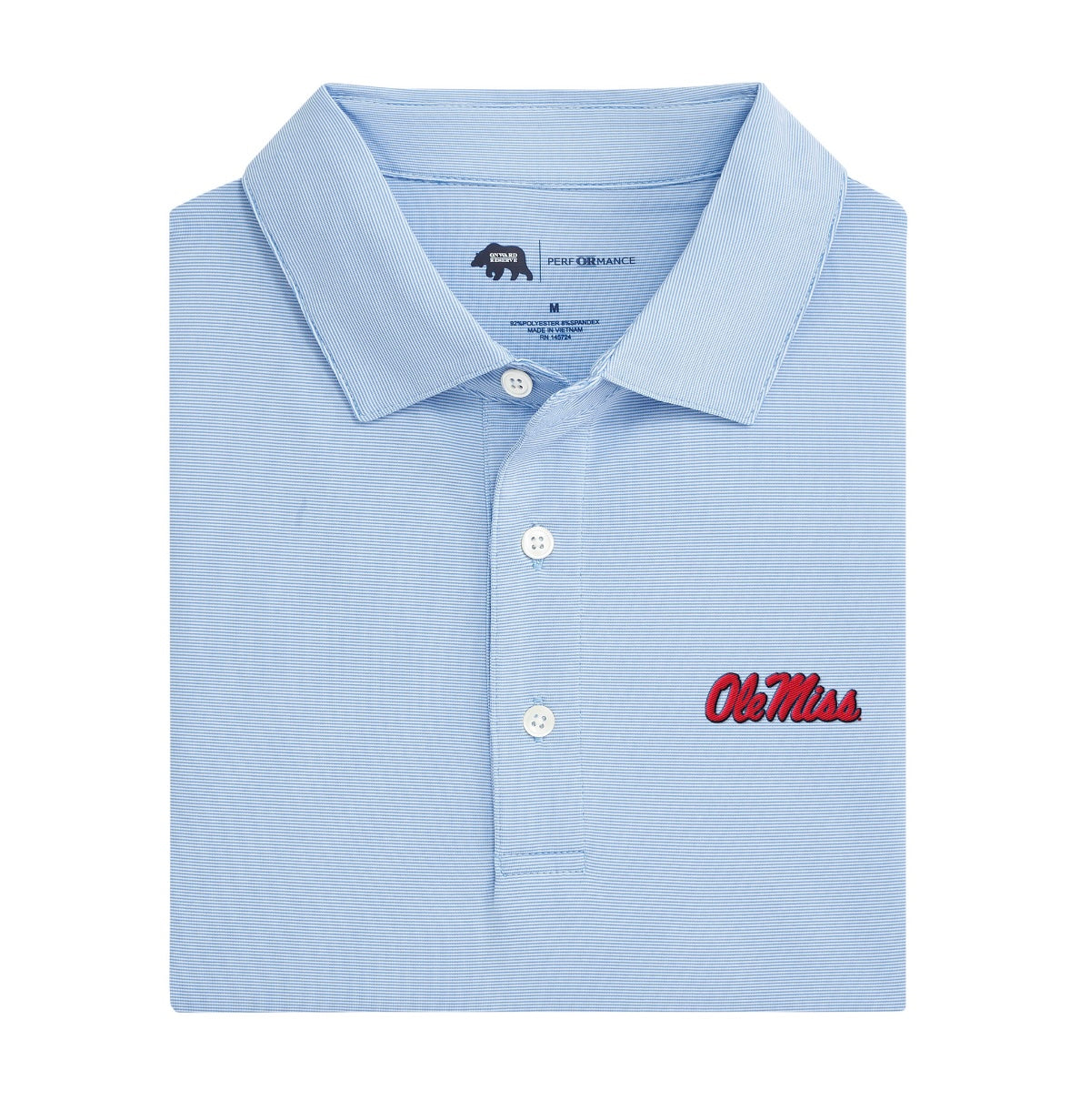 Onward Reserve Ole Miss Hairline Stripe Performance Polo