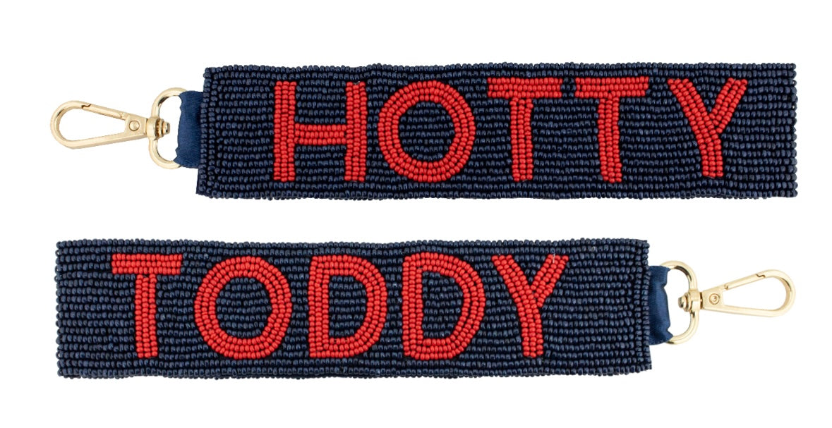 Ole Miss Beaded Key Loop