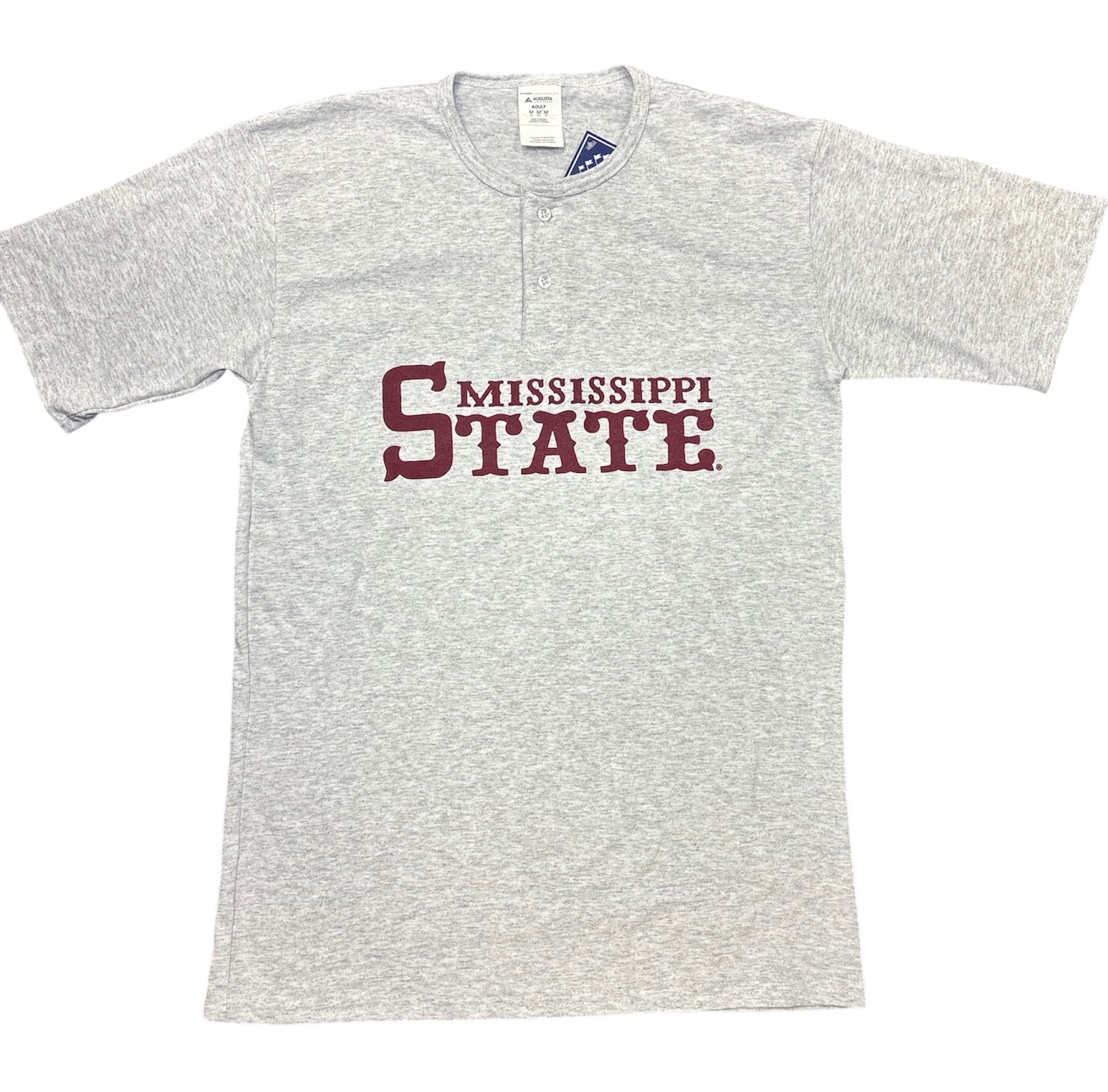 Ash Gray Heather Henley - Mississippi State