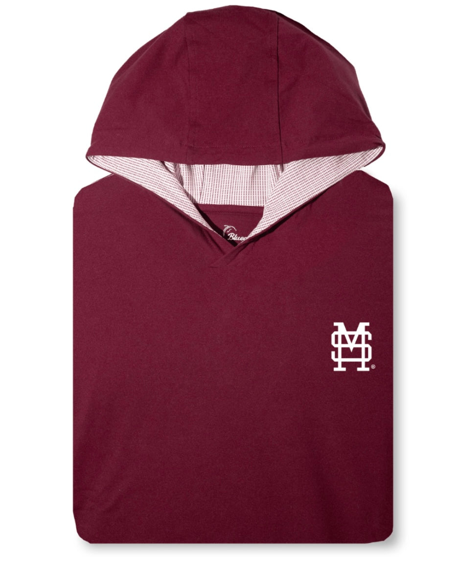 Bluecrest Mississippi State Performance Hoodie - Maroon with M Over S