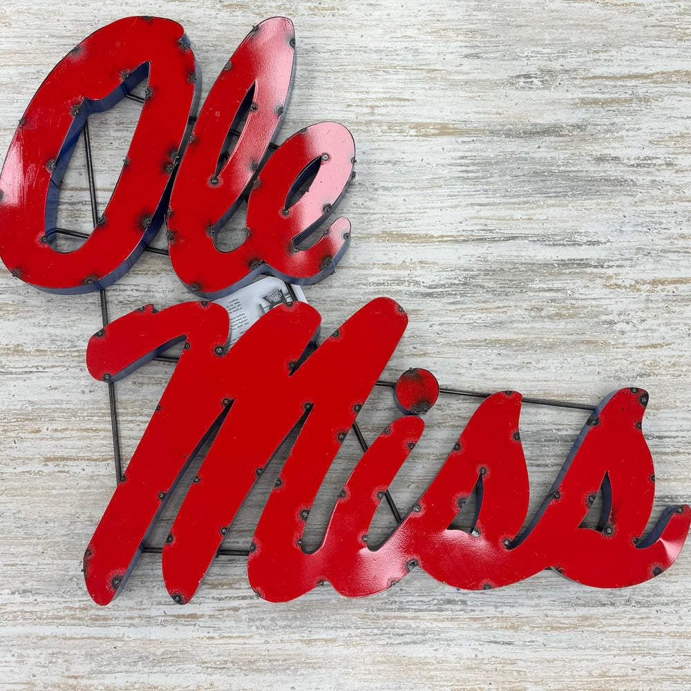 Ole Miss Stacked Script Sign