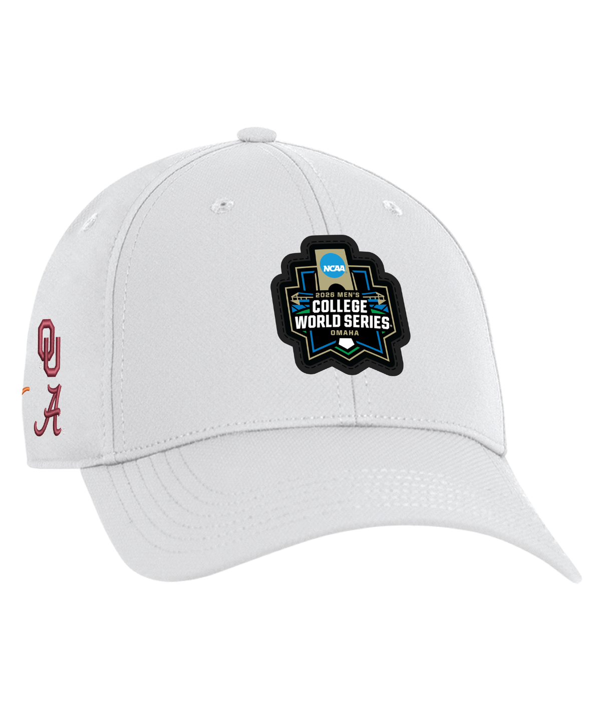 College World Series  8 team logo hat- white