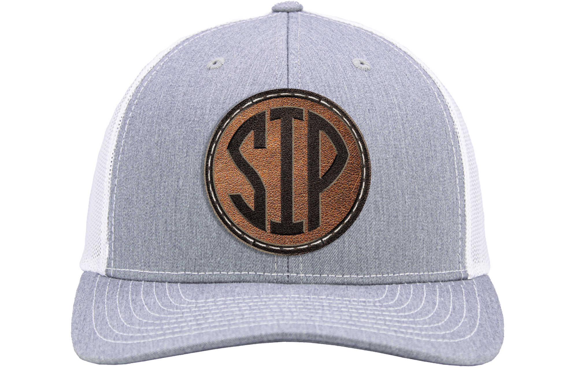 Richardson Heather and White Hat with SIP Leather Patch