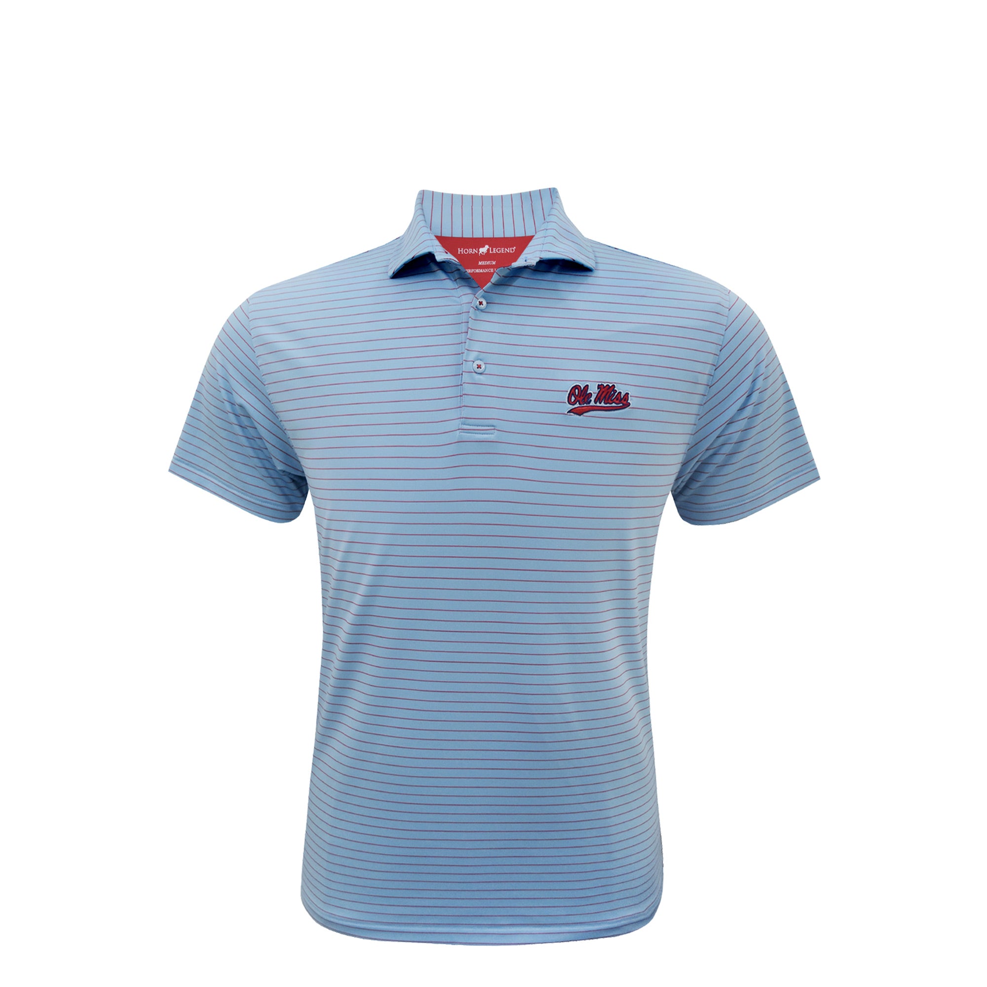 Horn Legend Blue and Red Striped Polo