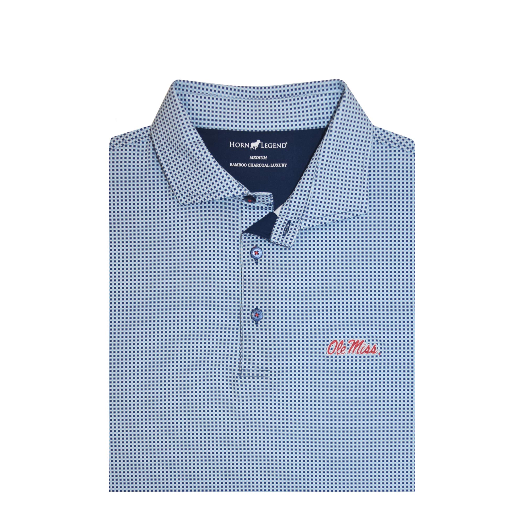 Horn Legend Ole Miss Navy/Serenity Polo