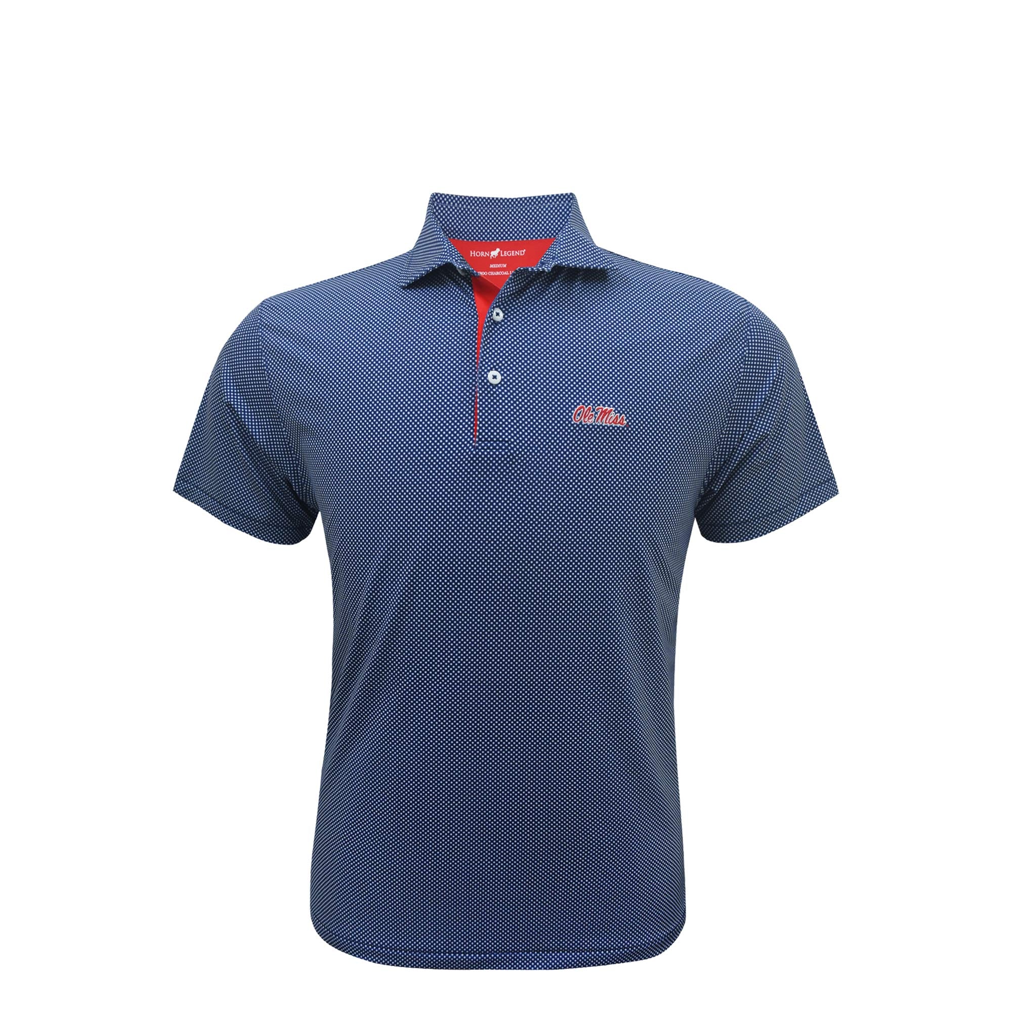 Horn Legend Navy and White Checkered Polo