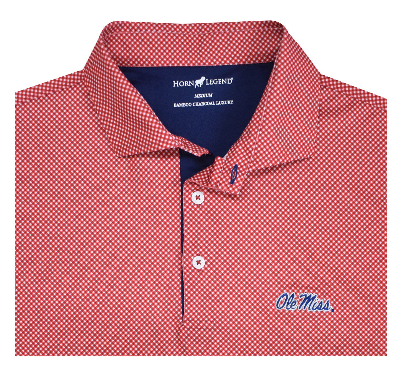 Horn Legend Red/White Checkered Polo