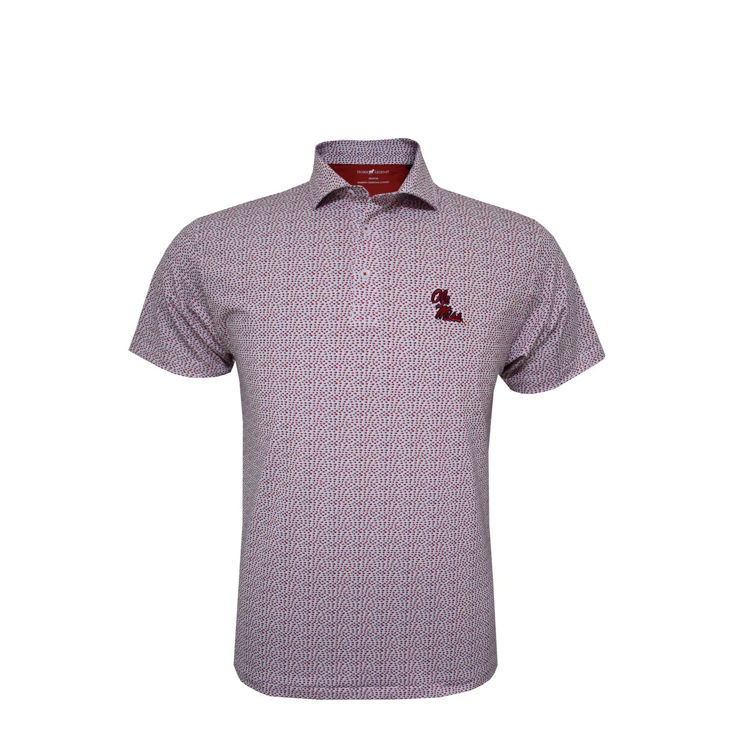 
                  
                    Ole Miss Horn Legend Speckled Red/Powder Blue Polo
                  
                