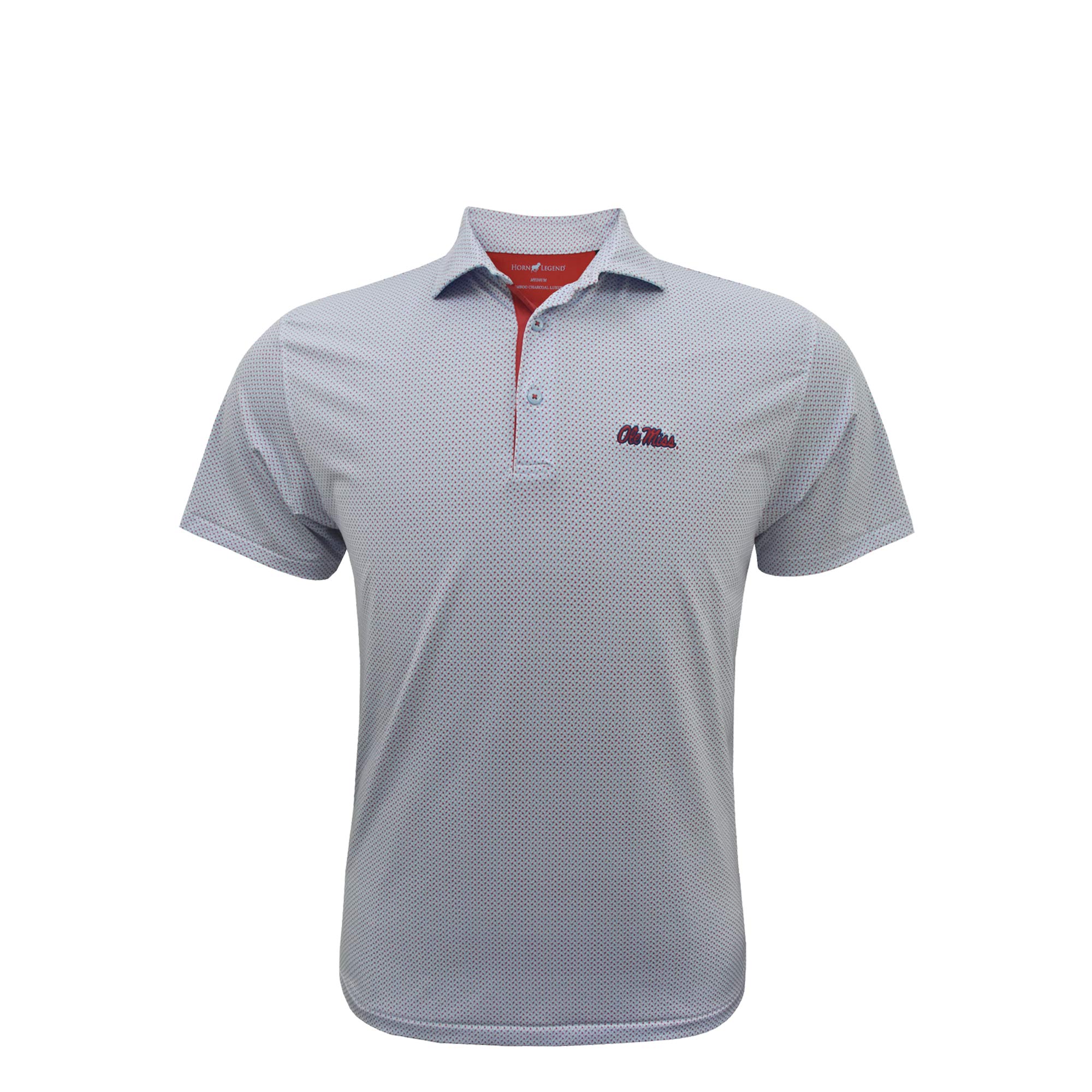 Horn Legend Red, White and Blue Spotted Patterned Polo