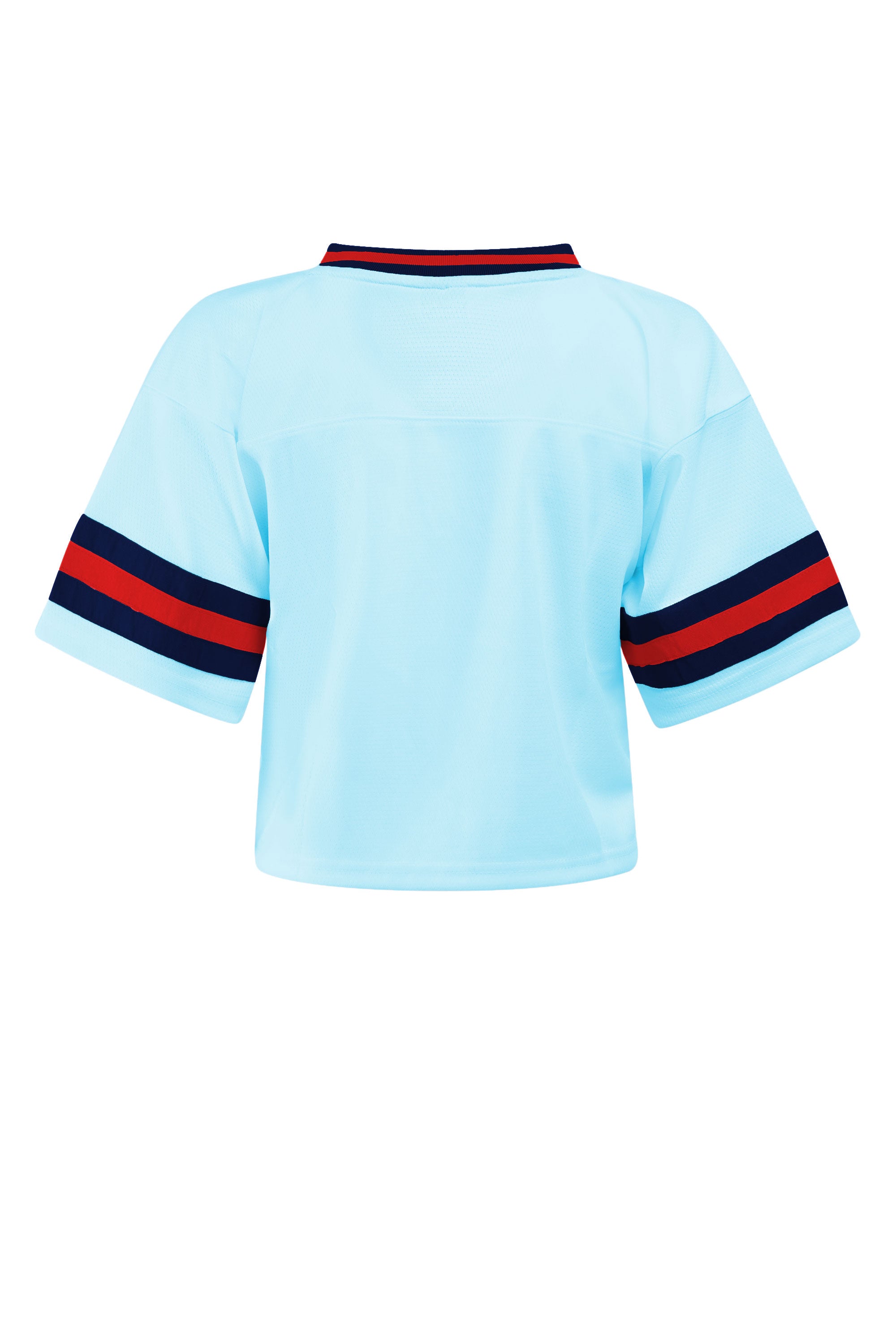 Hype and Vice Light Blue Cropped Football Jersey