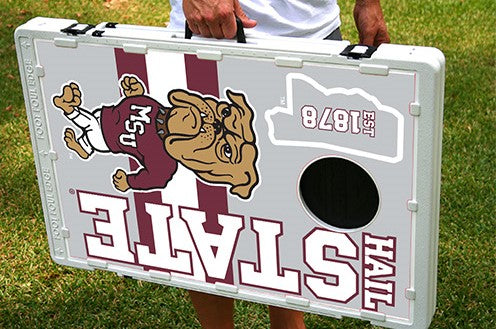 Mississippi State Bulldogs Hail State Bully Baggo Bean Bag Toss Portable 2x3 Cornhole Game