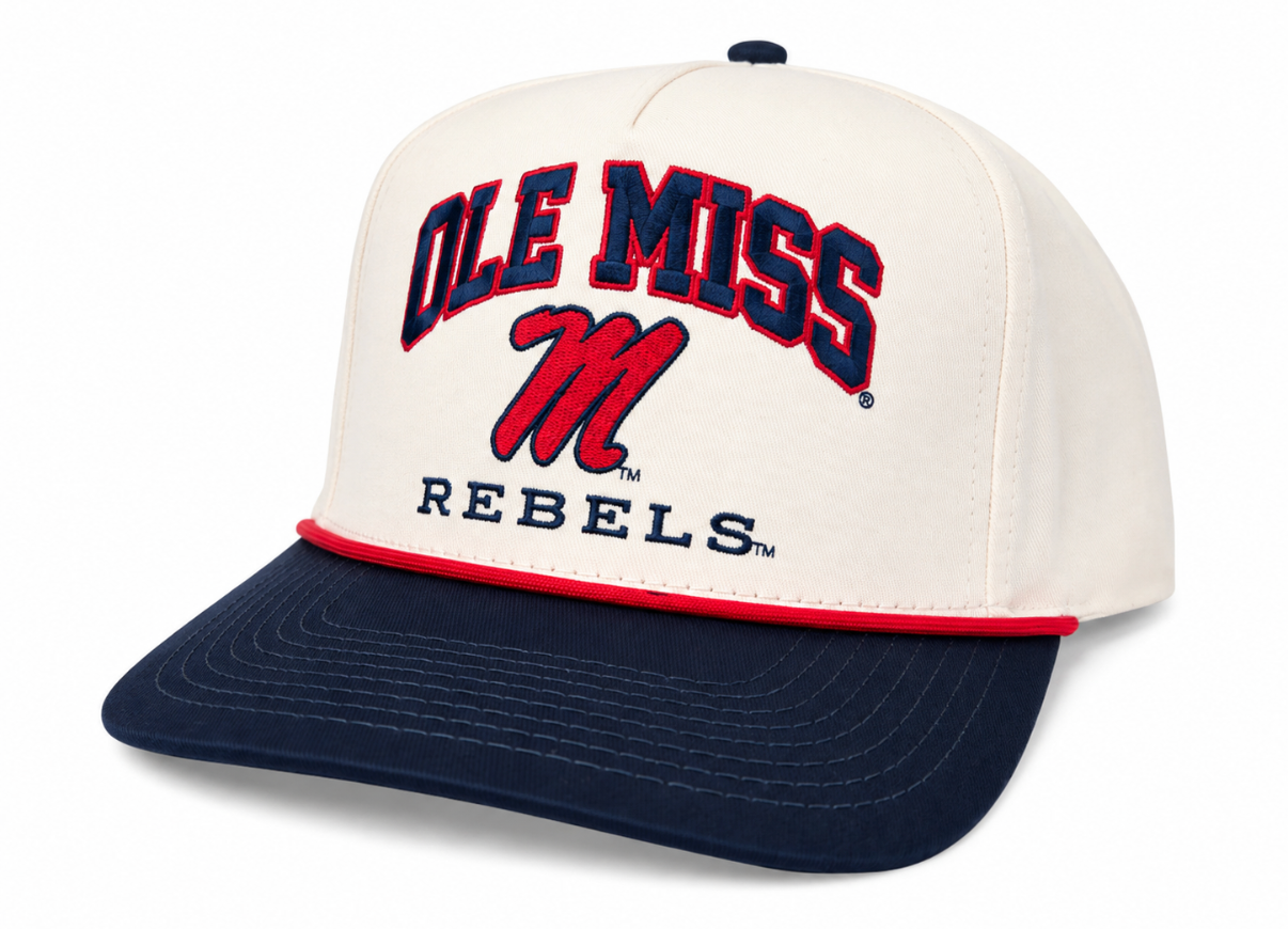 Script M Two Tone Snapback Cap