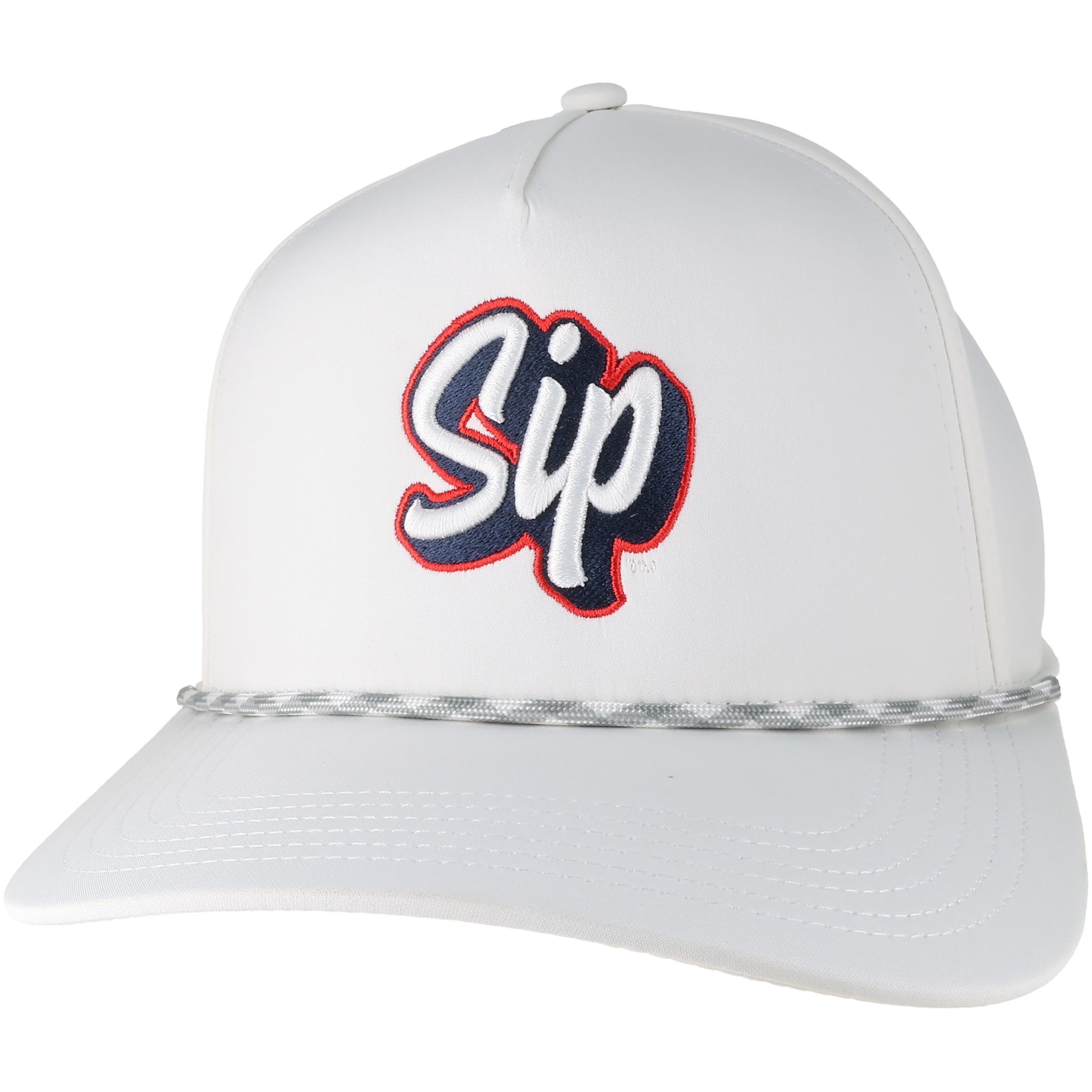 Legacy White Rope Caddy Cap with SIP Script