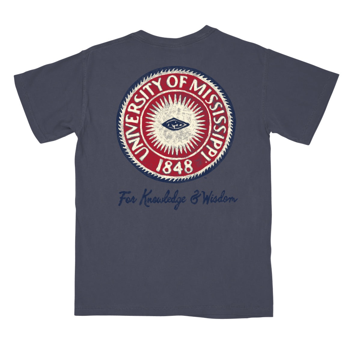 Comfort Color Ole Miss For Knowledge and Wisdom Tee