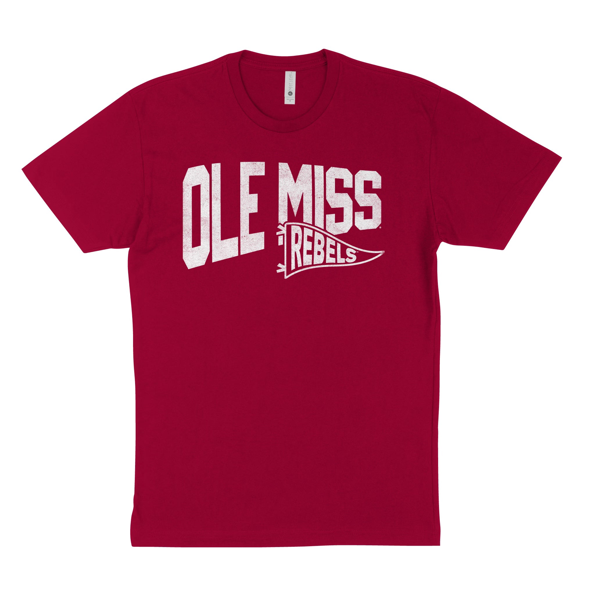 Next Level Ole Miss Pennant Tee - Red