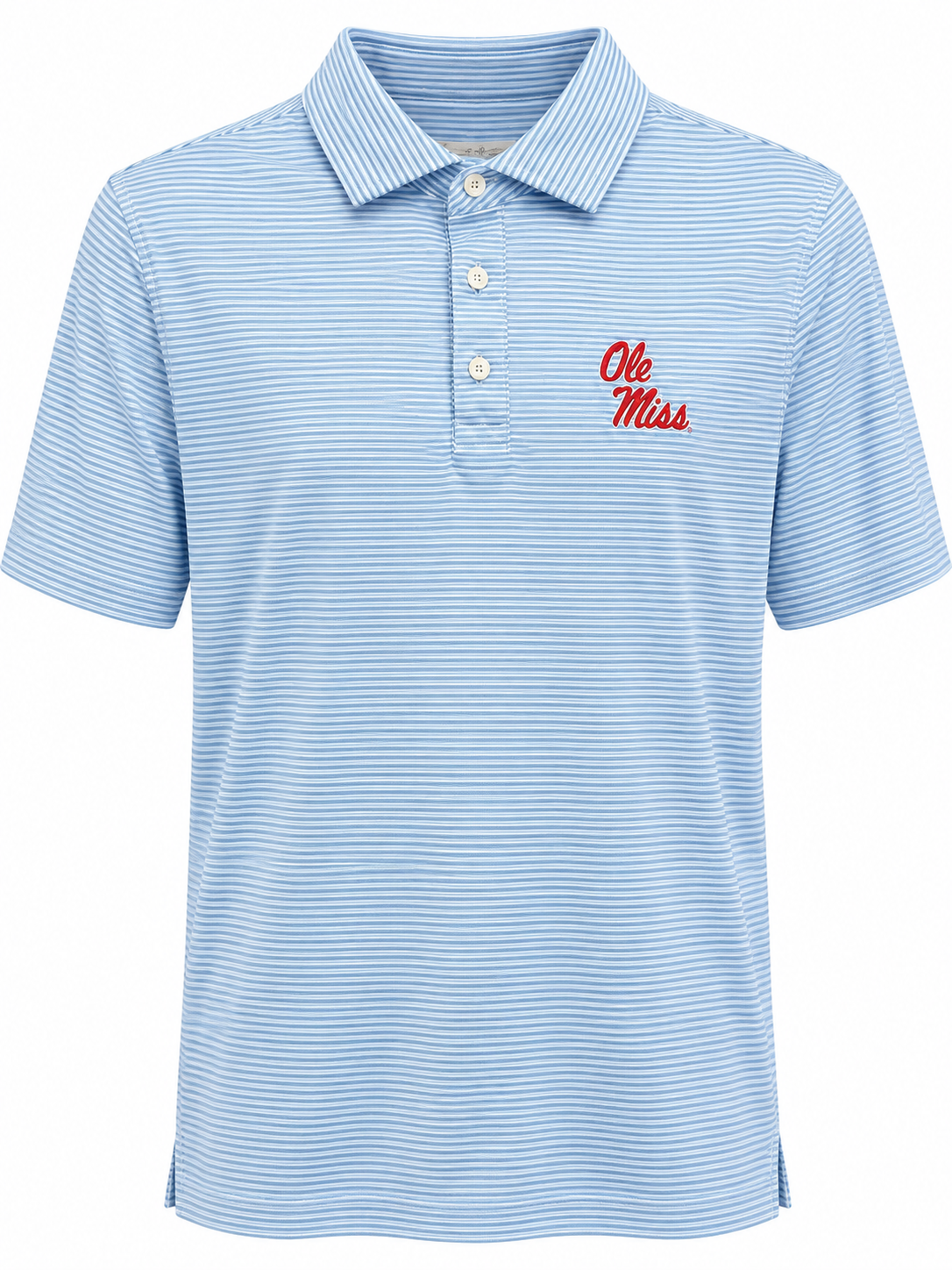 Flag and Anthem striped polo with Ole Miss stack script