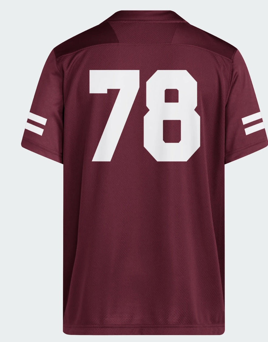 Adidas Mississippi State Adult Football Jersey