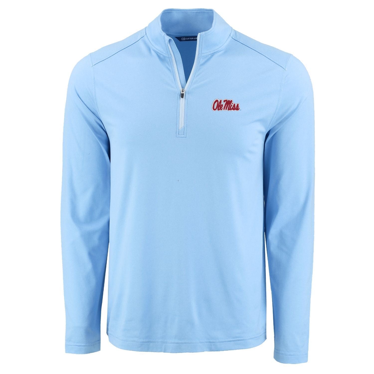 Cutter and Buck Coastline Epic Comfort Eco Polo - Powder Blue with Ole Miss Script