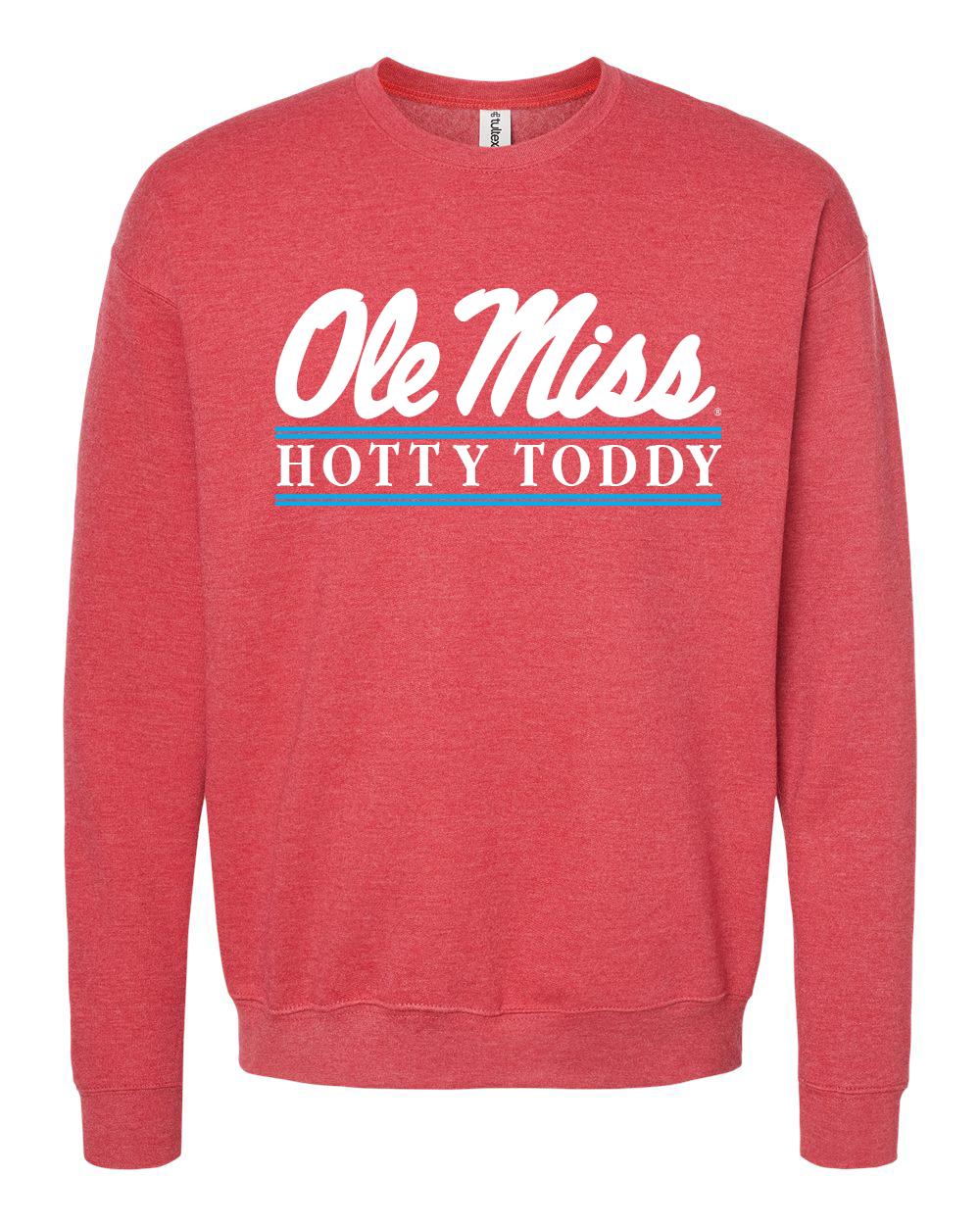 Tultex Ole Miss Bar Design Crewneck Sweatshirt - Red