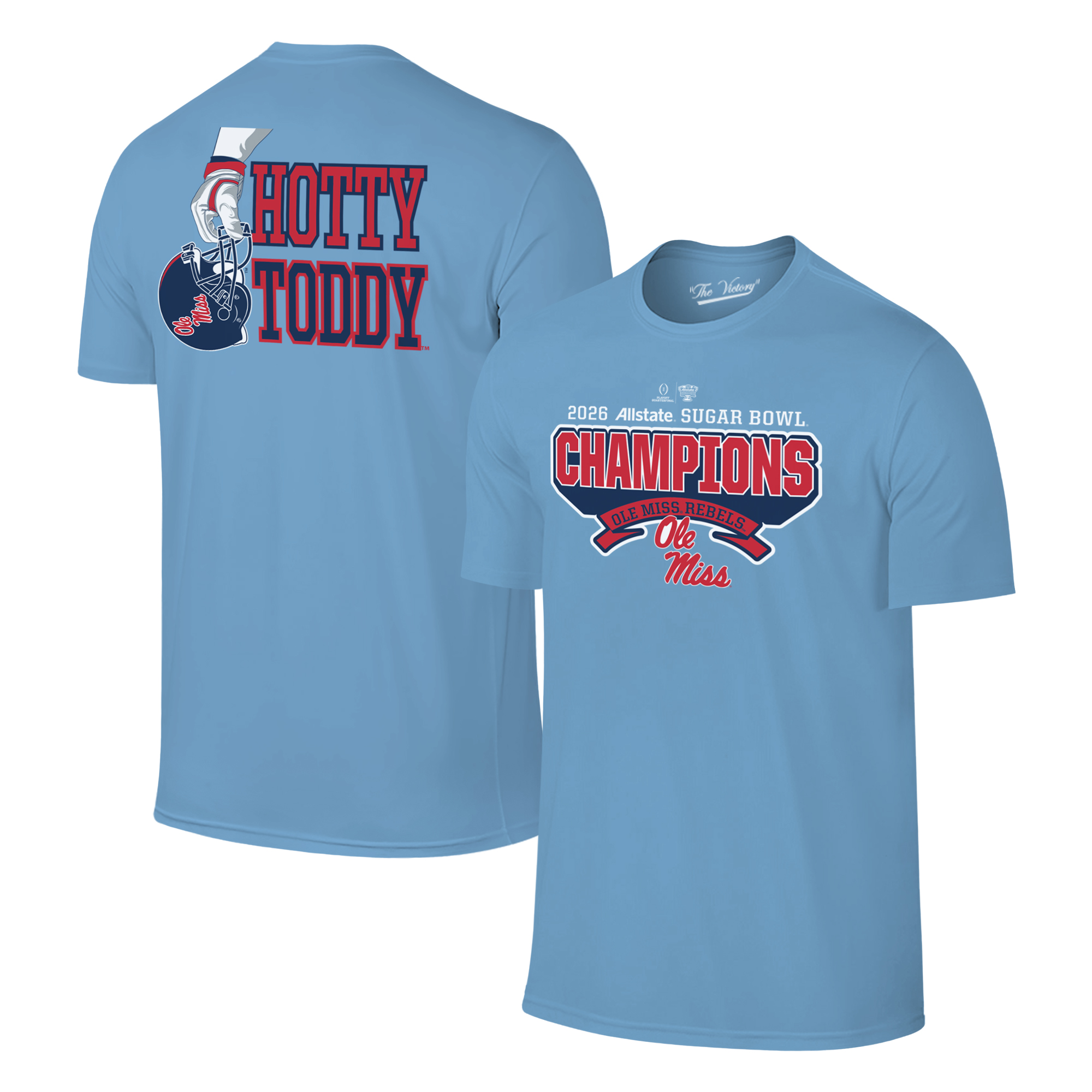 Powder blue Sugar Bowl Champ Tee with HOTTY TODDY on back