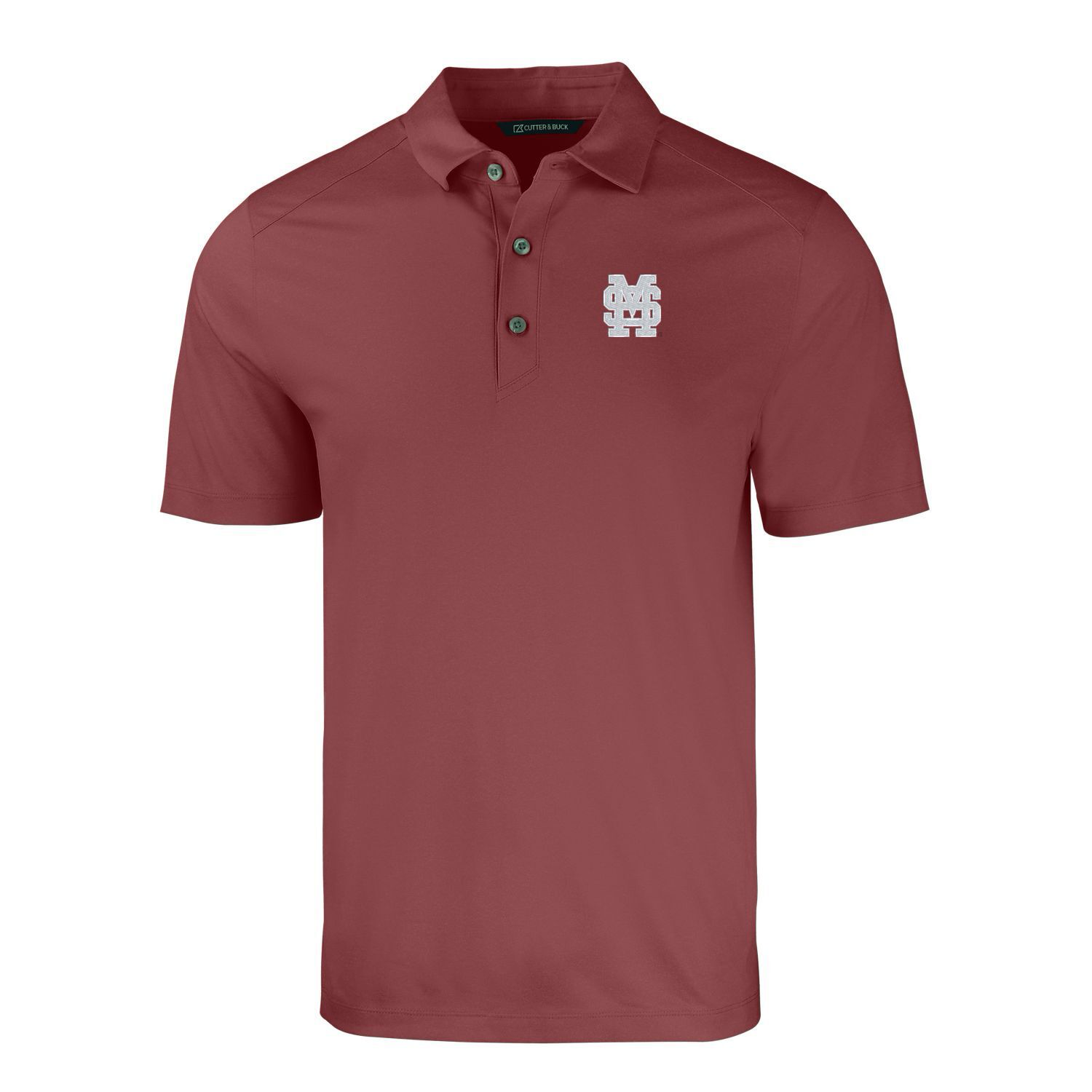 Cutter & Buck Mississippi State Forge Eco Polo - Maroon with M Over S