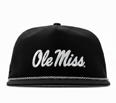 Ole Miss Rope Hat - Black
