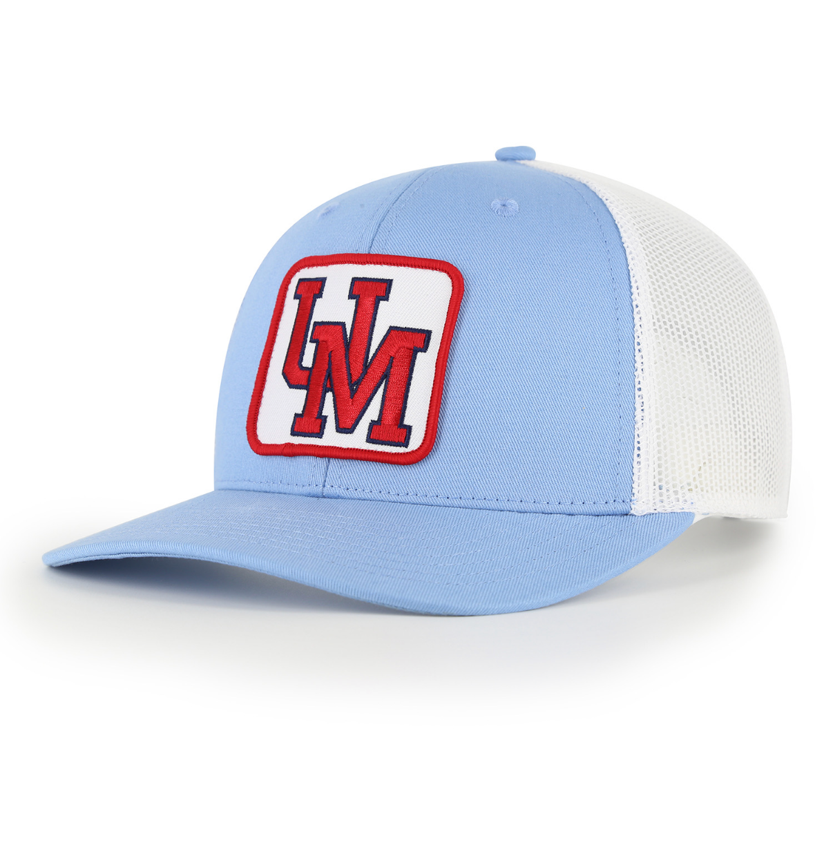 "The Game" Ole Miss Trucker Hat - Powder Blue with UM