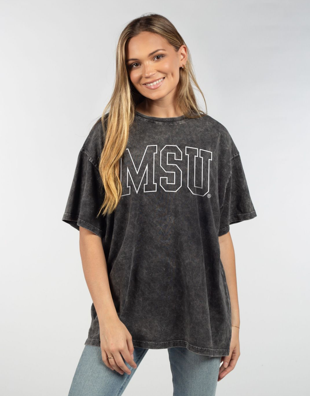 Mississippi State Band Tee - Graphite with MSU