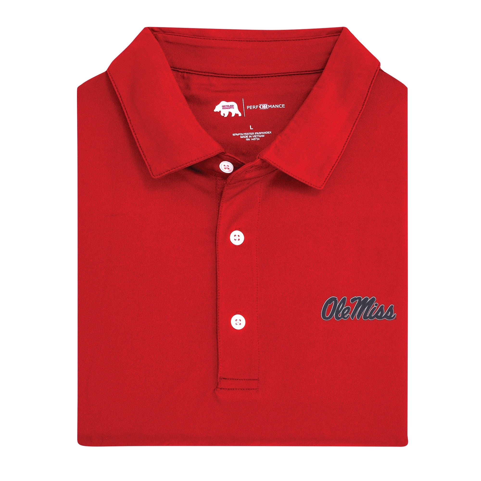Ole Miss Red Polo with Ole Miss Script