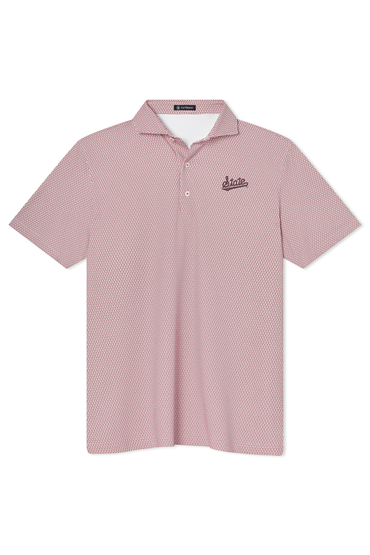 Mississippi State "Ozzie" Maroon and White Polo with State Script