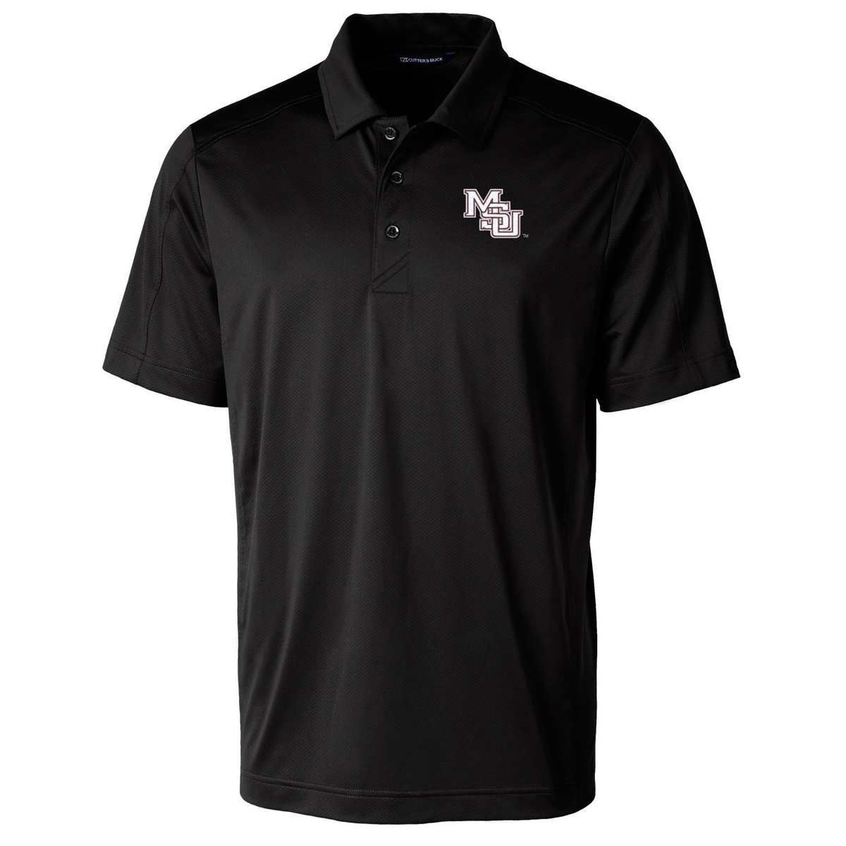 Cutter and Buck Mississippi State Prospect Polo - Black with Interlocking MSU