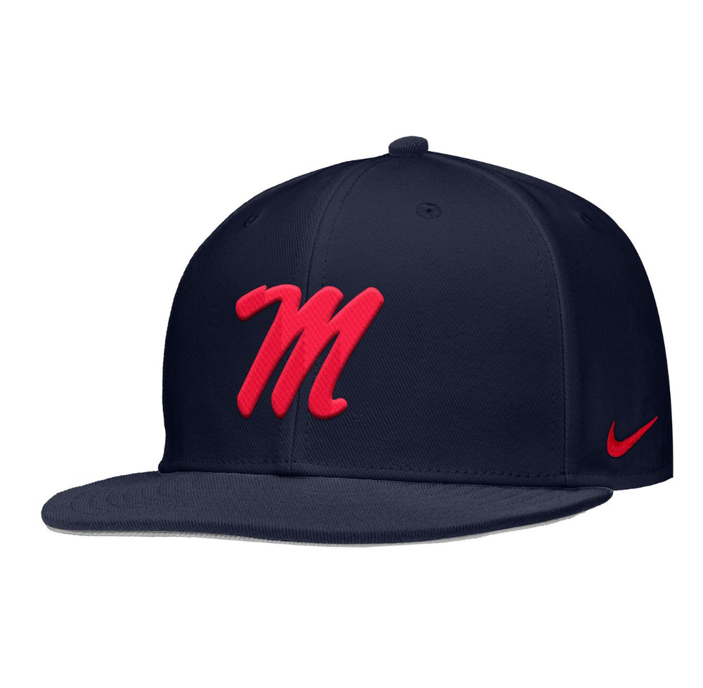 Nike Ole Miss Baseball Color Block Flat Bill Cap