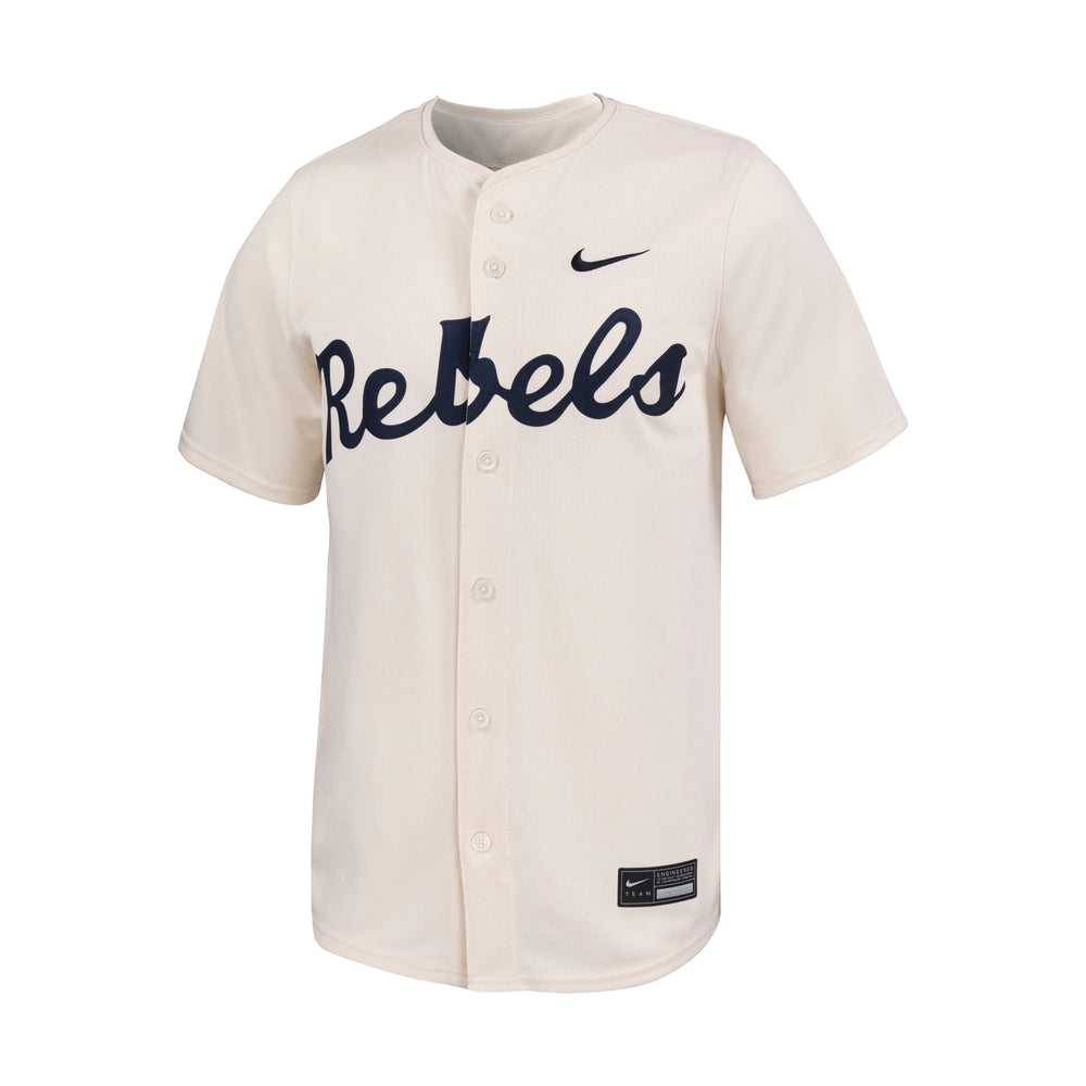 Nike Youth Ole Miss Baseball Jersey - Natural Color 2025