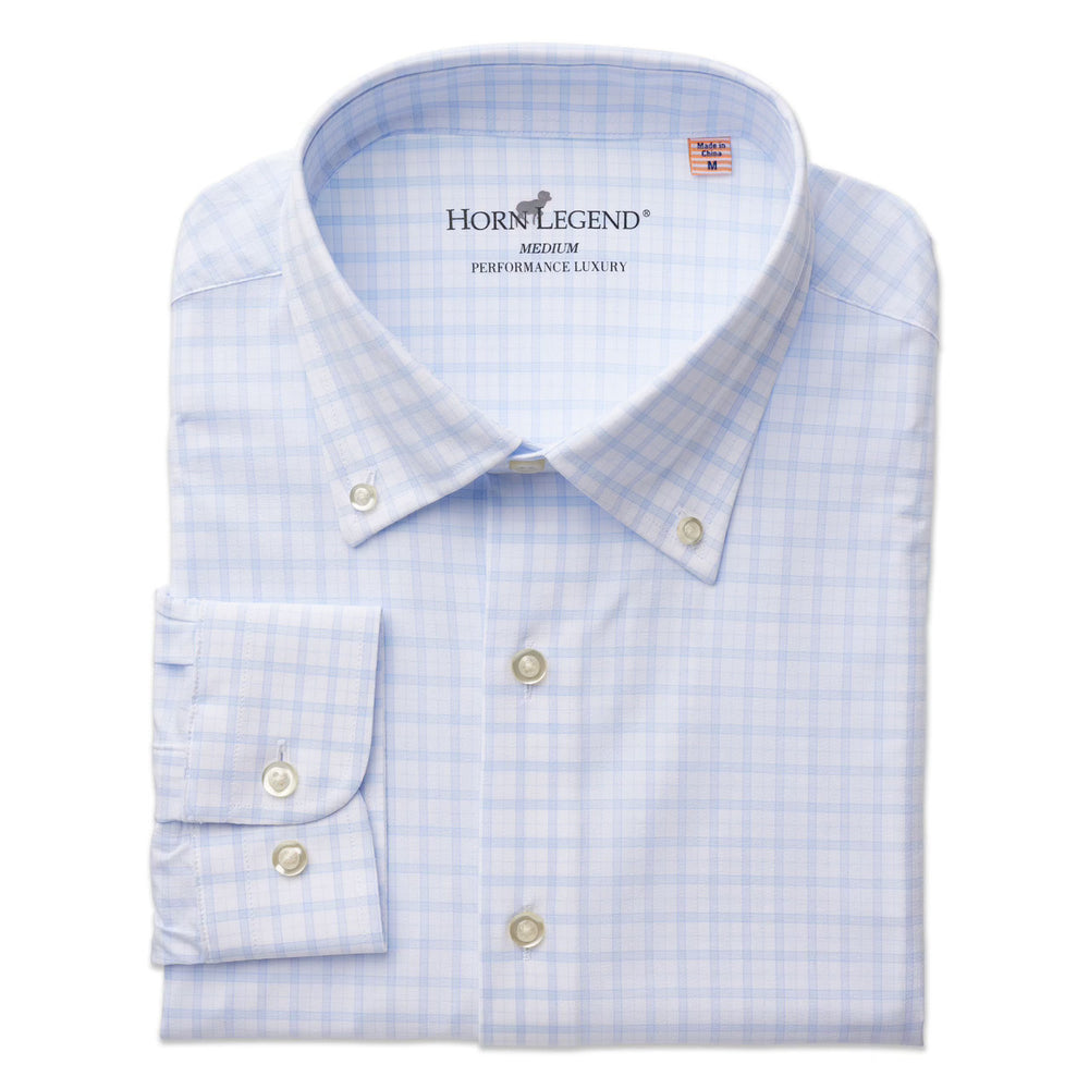 Horn Legend Ice House Lightweight Dress Shirt - Ice Blue