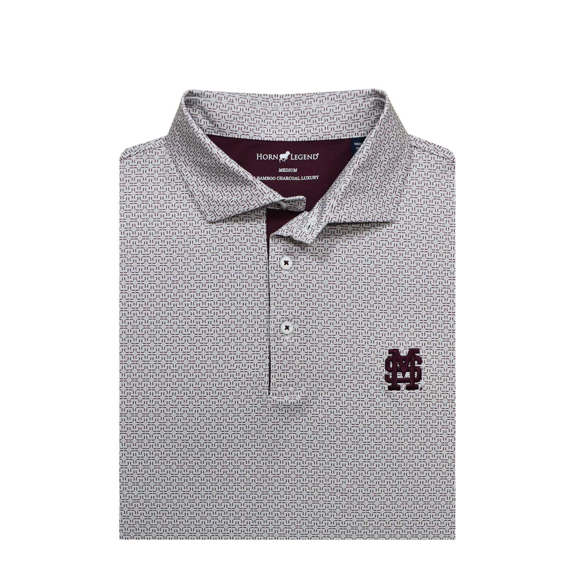 Horn Legend Mississippi State Aztec Polo