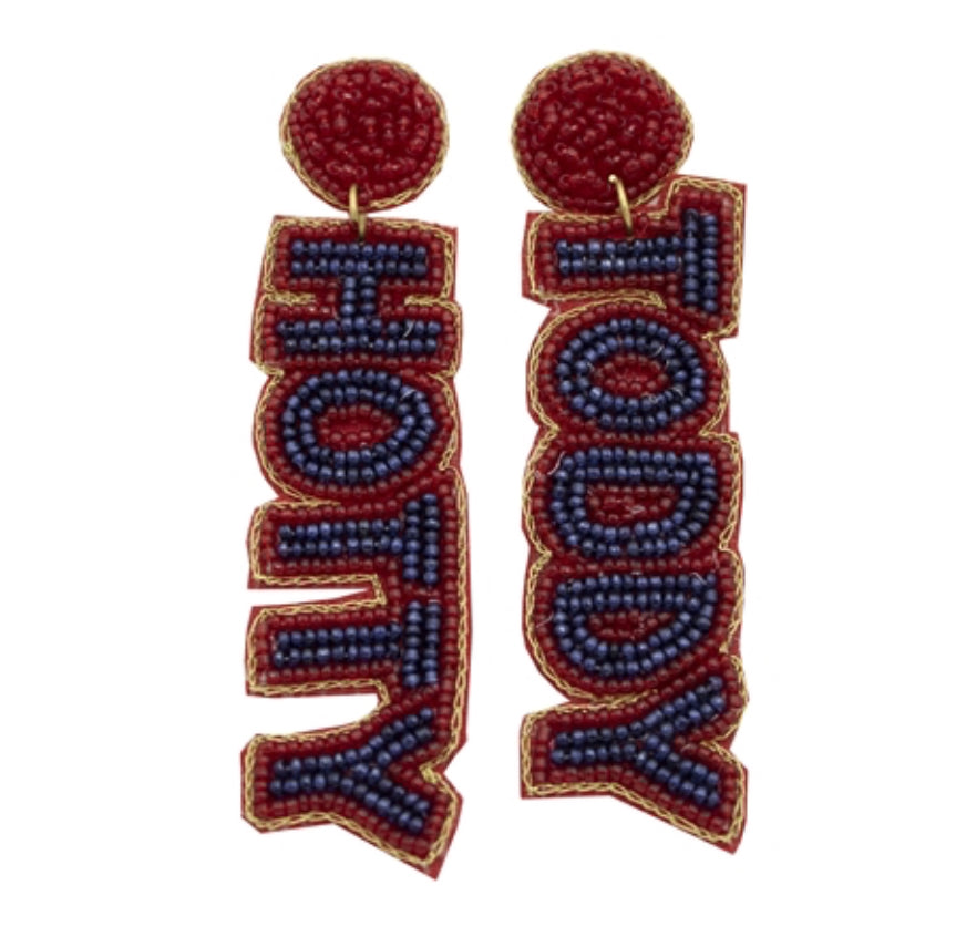 Capri Designs Hotty Toddy Beaded Earrings