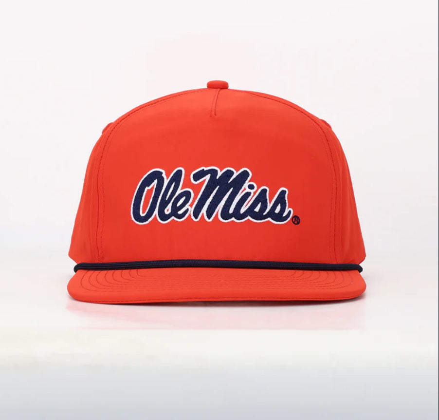 Ole Miss Nylon Rope Hat - Red