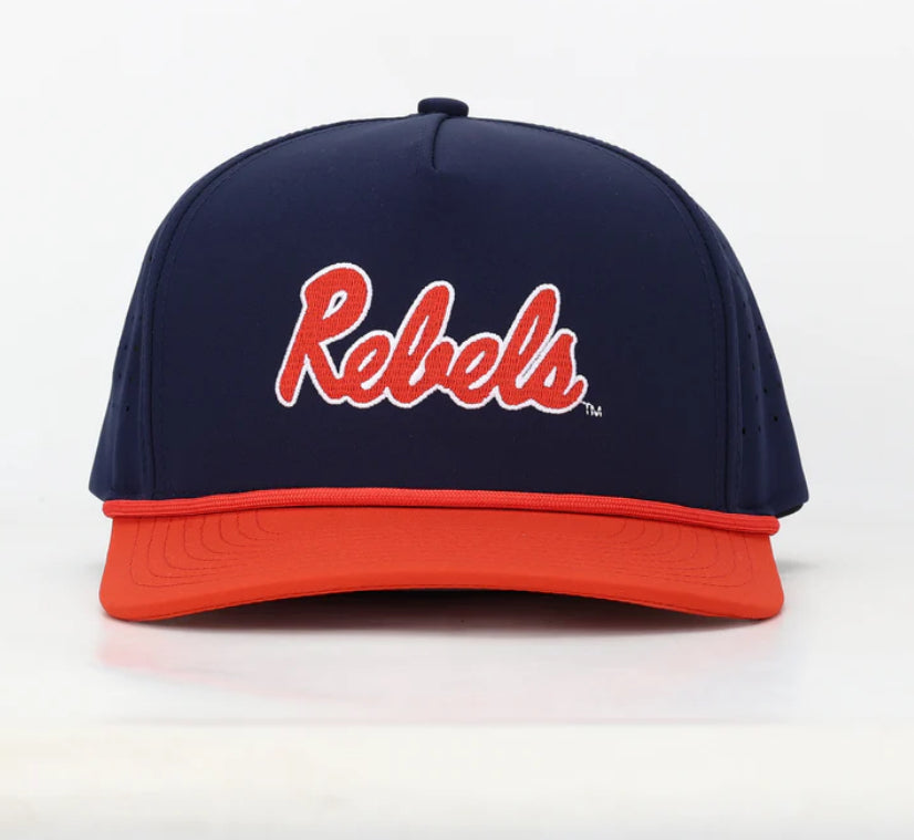 Ole Miss Rebels Performance Rope Hat - Navy/Red