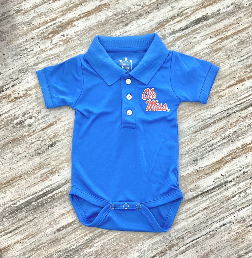 Little King Powder Blue Ole Miss Onesie