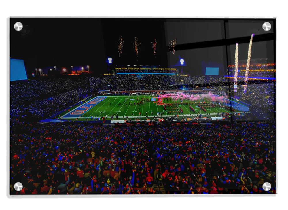 Ole Miss Light Show Acrylic w/ Stand Off Mounts 24x16
