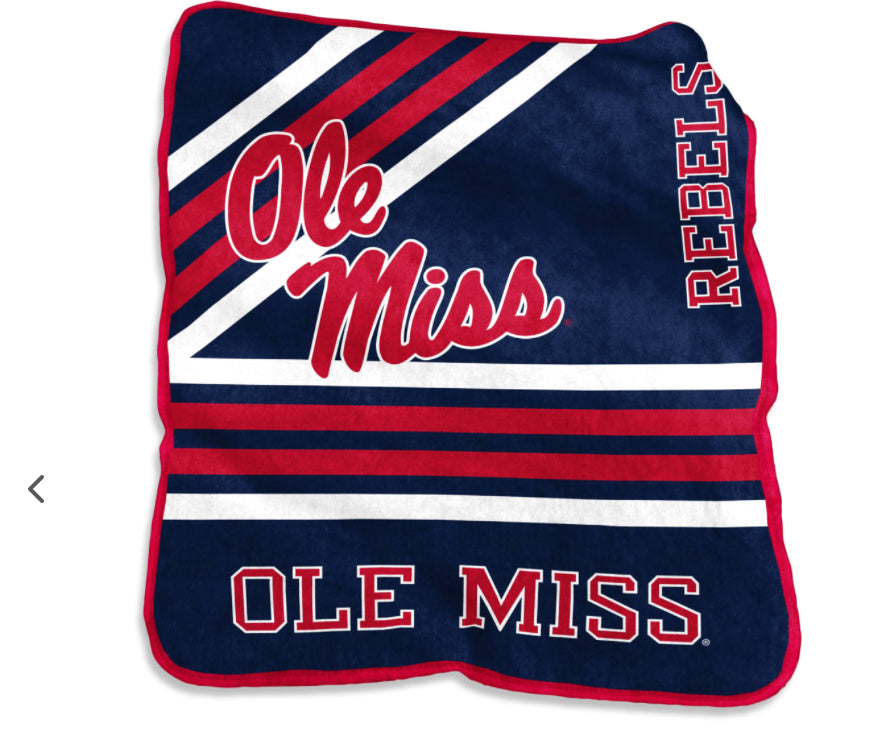 Raschel Ole Miss Throw Blanket