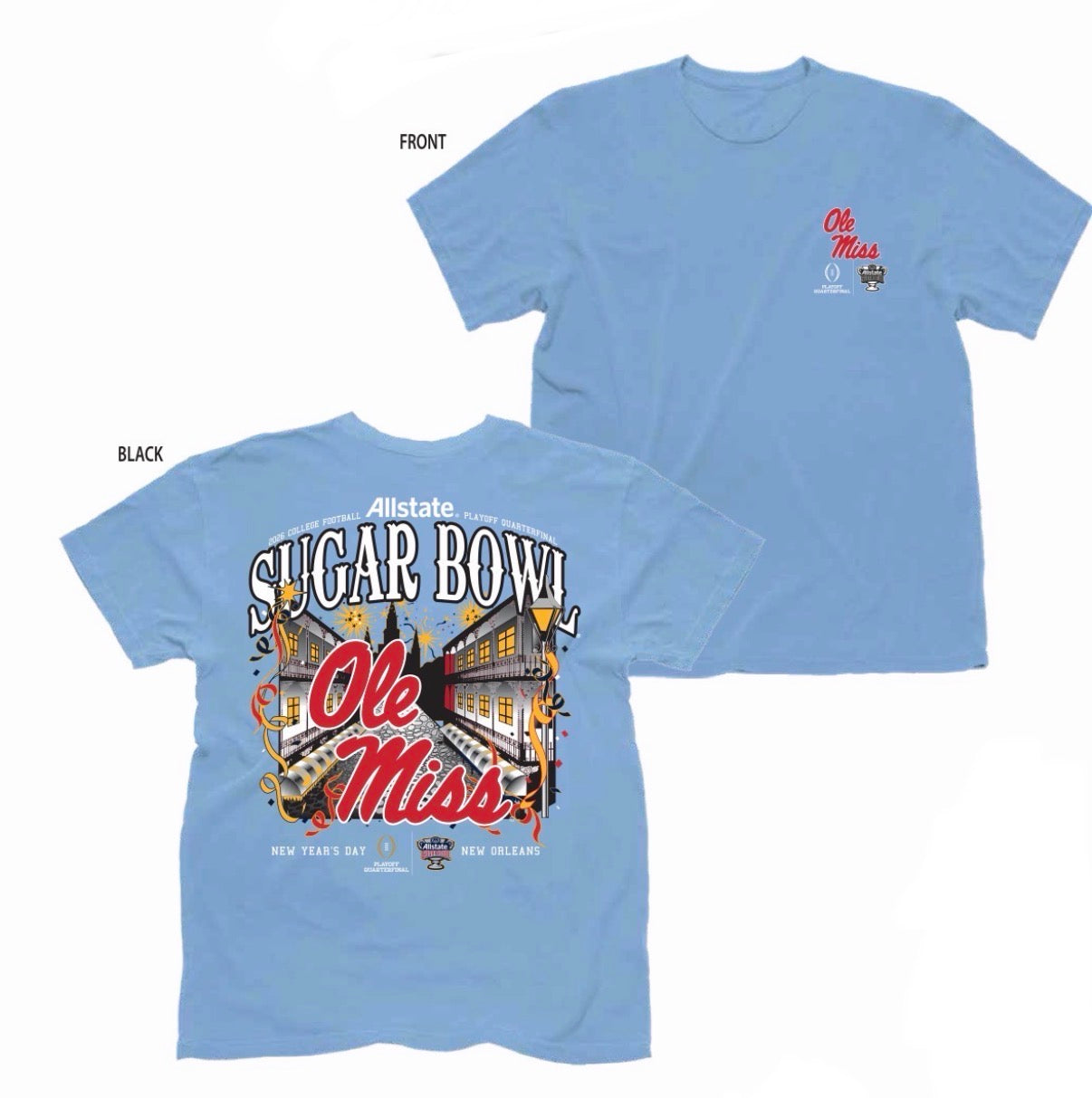 Sugar Bowl Powder Blue- Simple NOLA Design