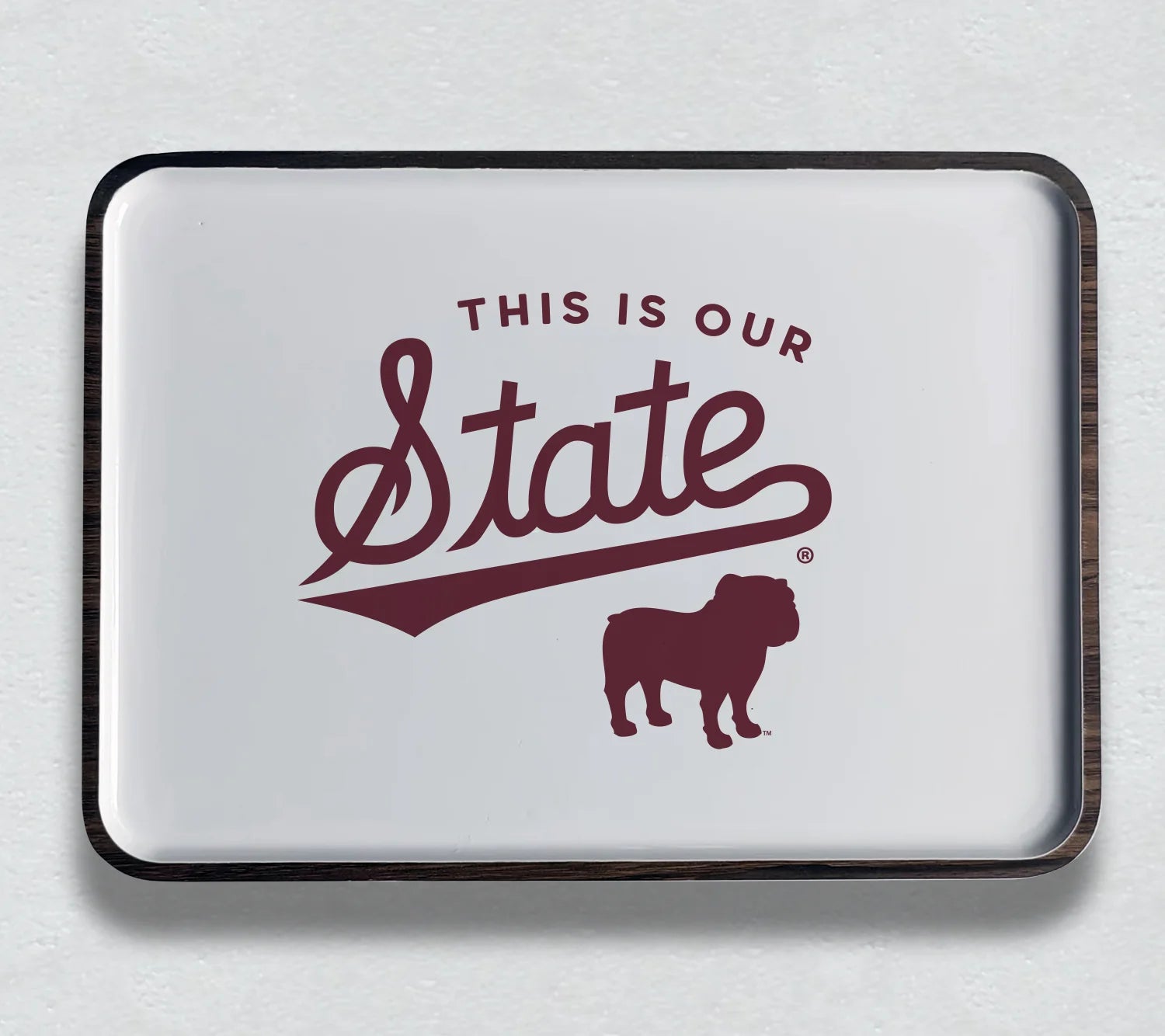 Mississippi State Spirit Mango Wood Tray