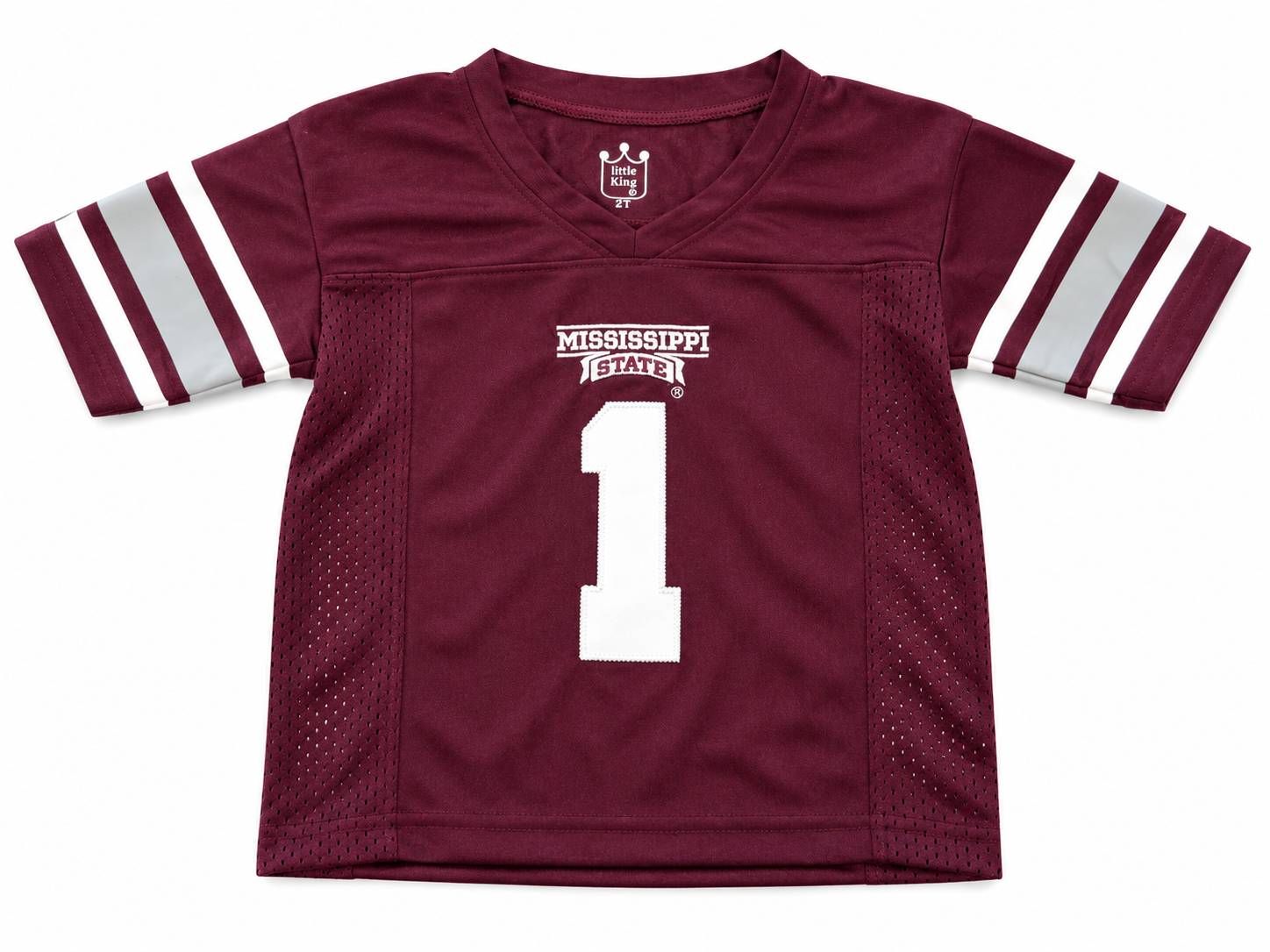 Little King Mississippi State Toddler and Youth Football Jersey with Twill Embellishments - Maroon