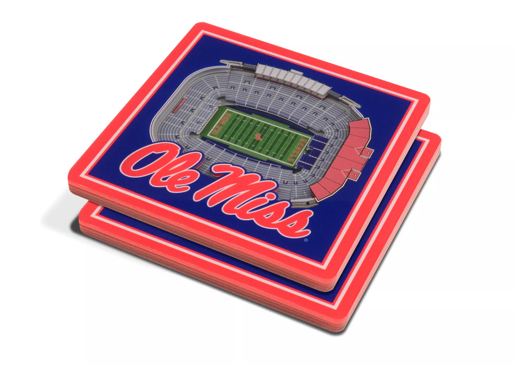 Mississippi Rebels 3D Stadium View Coasters