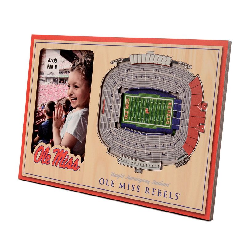 Mississippi Rebels 3D Stadium View Picture Frame- Vaught-Hemingway Stadium